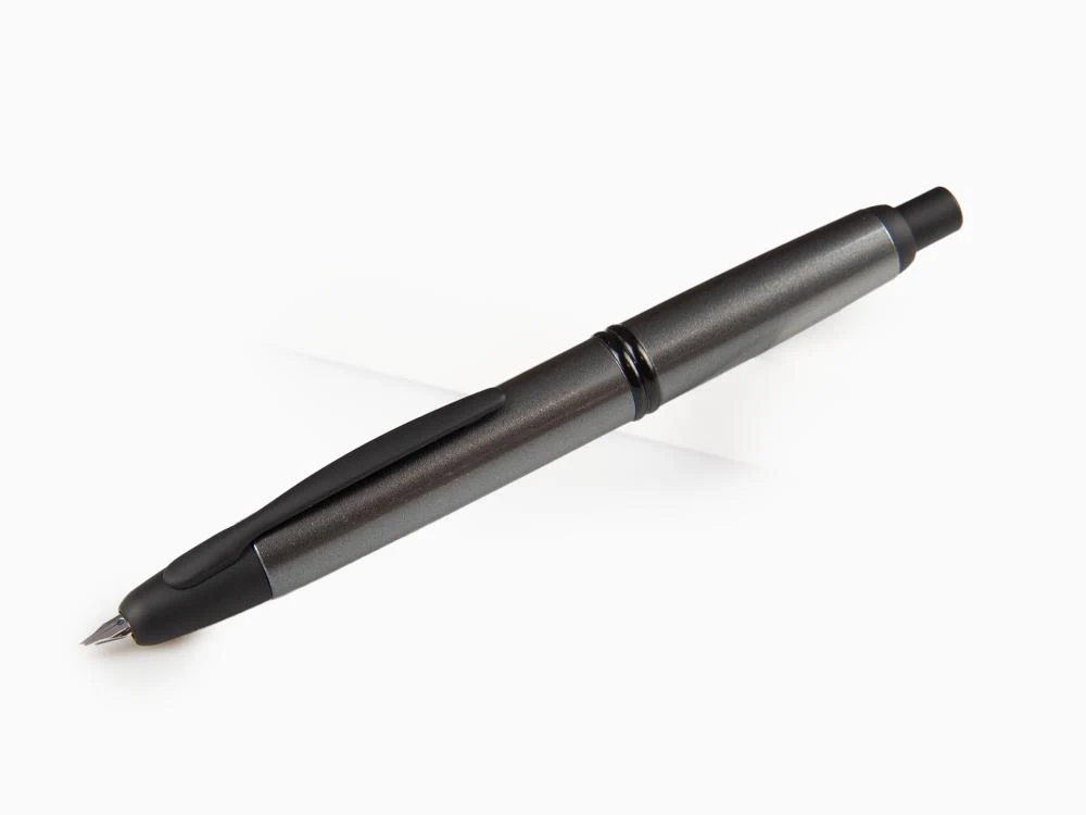 Pilot Capless Fountain Pen, Satin brass trim, Grey matt - Image 2