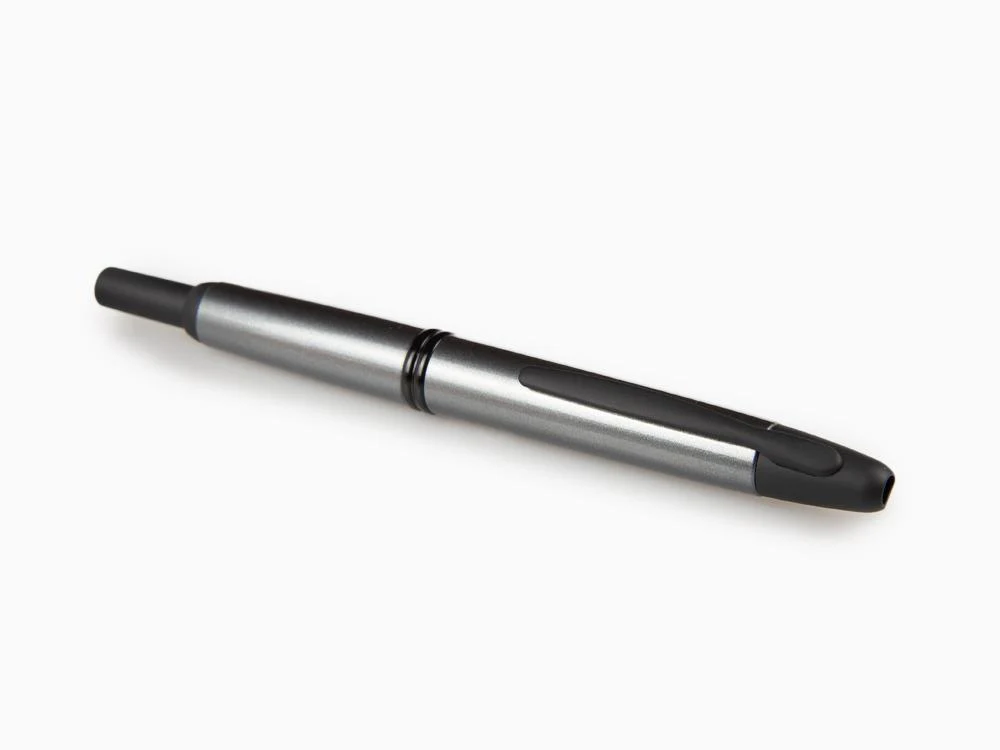 Pilot Capless Fountain Pen, Satin brass trim, Grey matt - Image 3