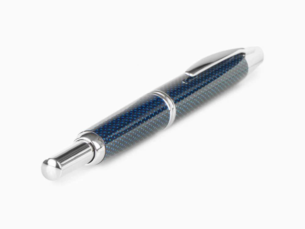 Pilot Capless Vanishing Blue Carbonesque Point Fountain Pen, Chrome - Image 6