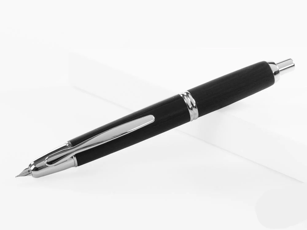 Pilot Capless Wooden Fountain Pen, Birch wood, Black, FC-2500RR-B - Image 2
