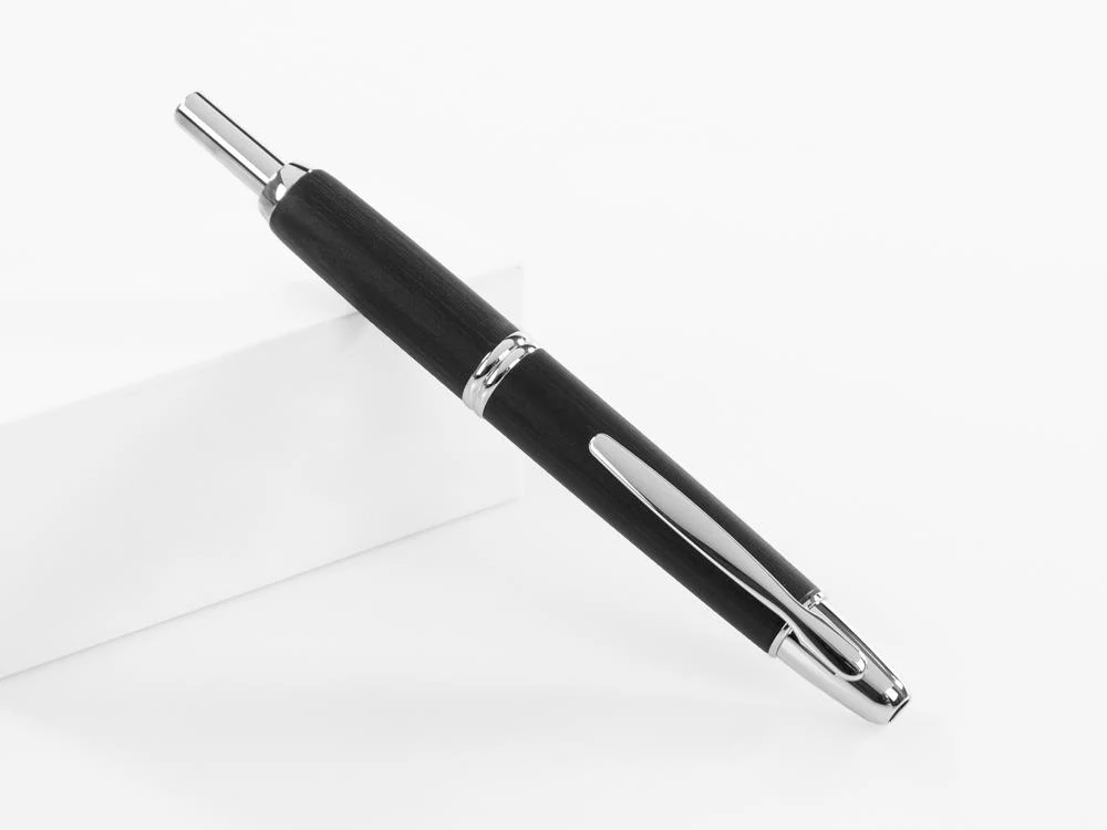 Pilot Capless Wooden Fountain Pen, Birch wood, Black, FC-2500RR-B - Image 3