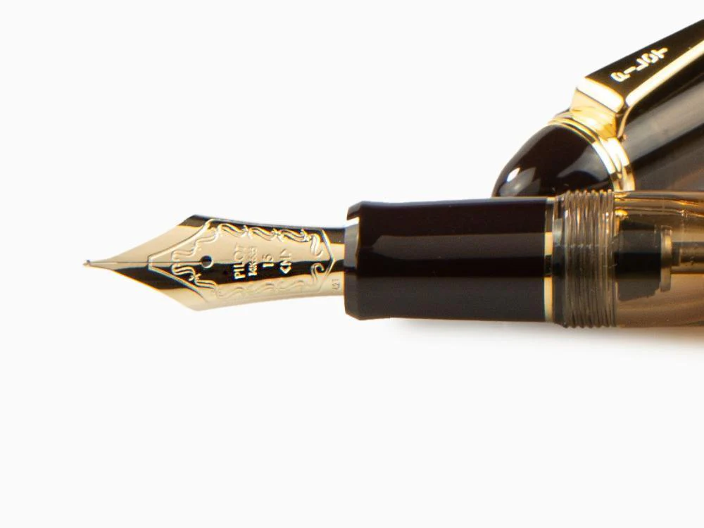 Pilot Custom 823 Amber Fountain Pen, Resin, Gold trim, 60556 - Image 5