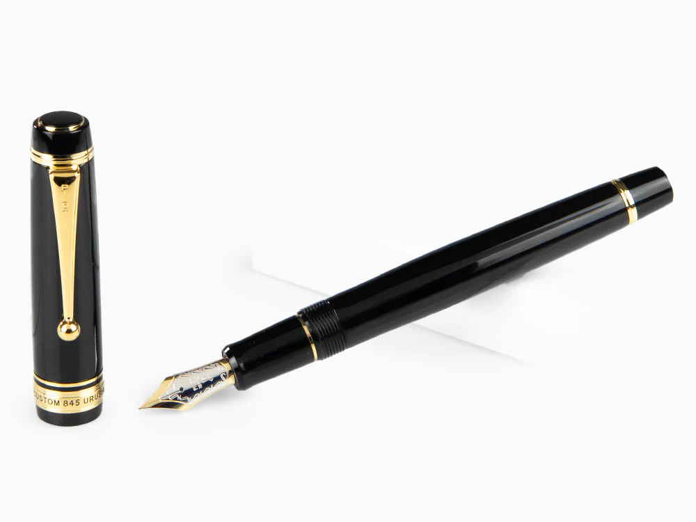 Pilot Custom 845 Fountain Pen, Ebonite, Gold trim, Black, NC845N - Image 2