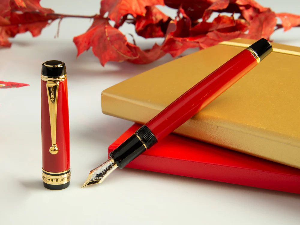 Pilot Custom 845 Red Fountain Pen, Ebonite and Urushi lacquer, FKV-5MR-R - Image 2