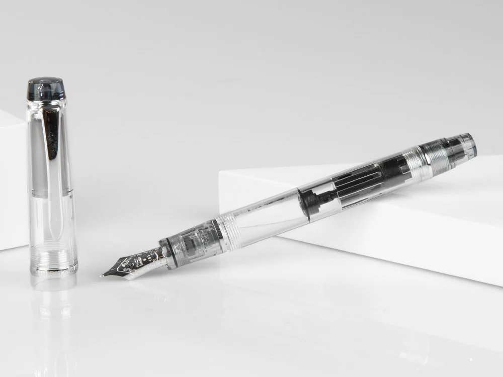 Pilot Custom Heritage 92 Fountain Pen, Resin, Chrome, Transparent - Image 2