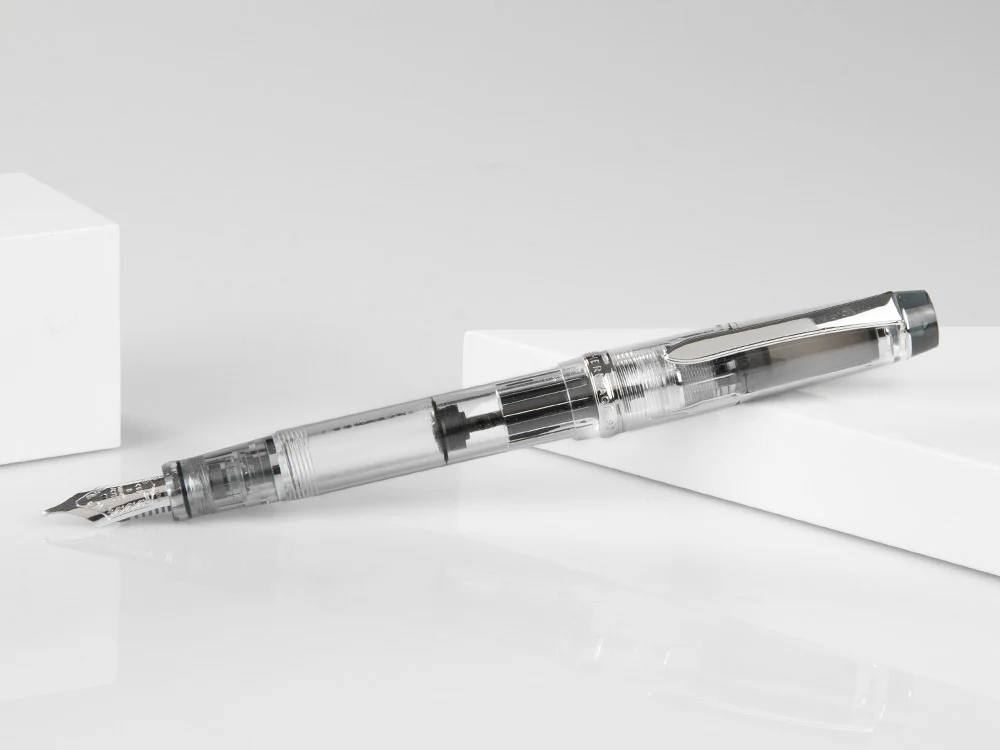 Pilot Custom Heritage 92 Fountain Pen, Resin, Chrome, Transparent - Image 3
