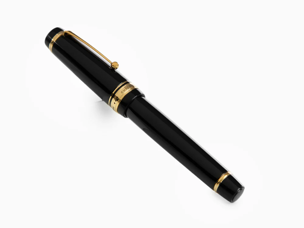 Pilot Custom Urushi Fountain Pen, Ebonite, Gold trim, Black, NPUN - Image 3