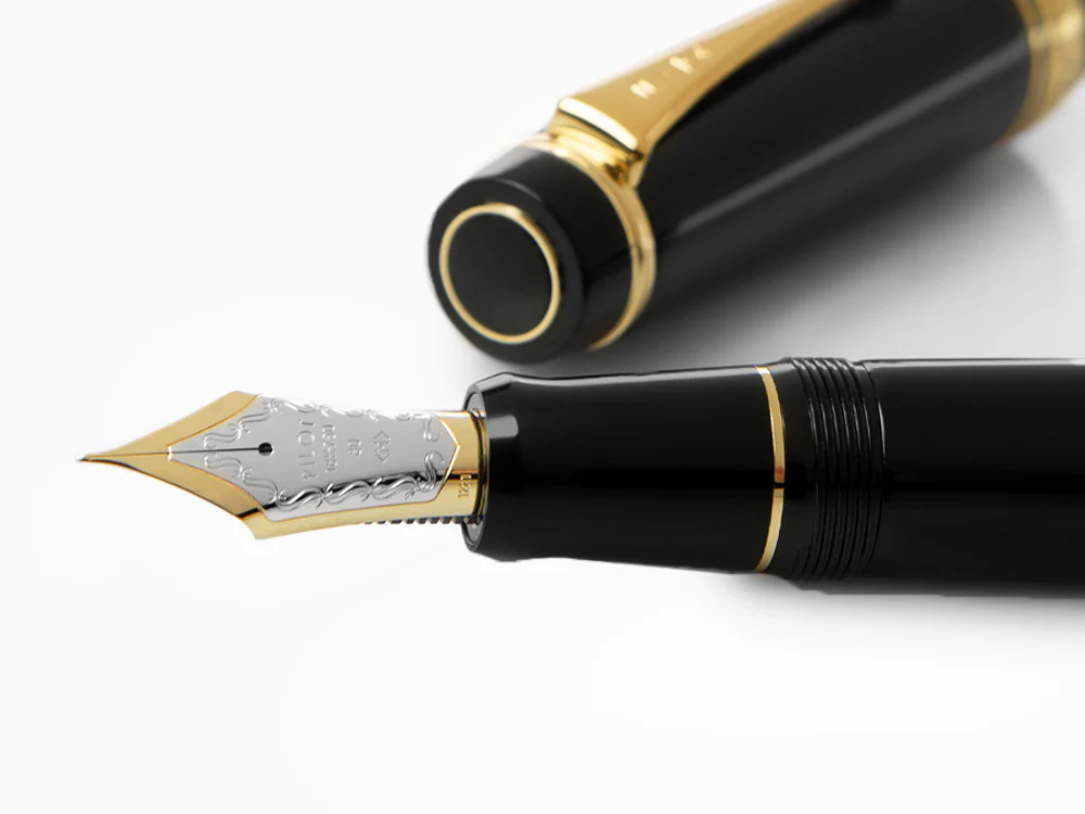 Pilot Custom Urushi Fountain Pen, Ebonite, Gold trim, Black, NPUN - Image 5