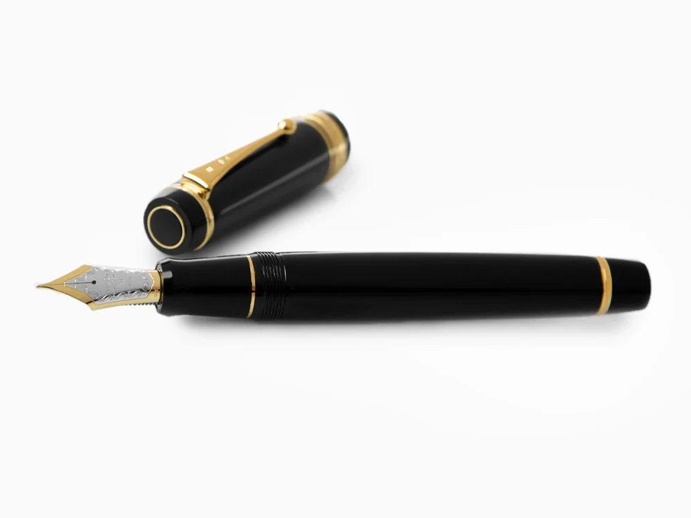 Pilot Custom Urushi Fountain Pen, Ebonite, Gold trim, Black, NPUN - Image 7