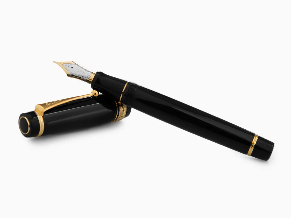 Pilot Custom Urushi Fountain Pen, Ebonite, Gold trim, Black, NPUN - Image 8