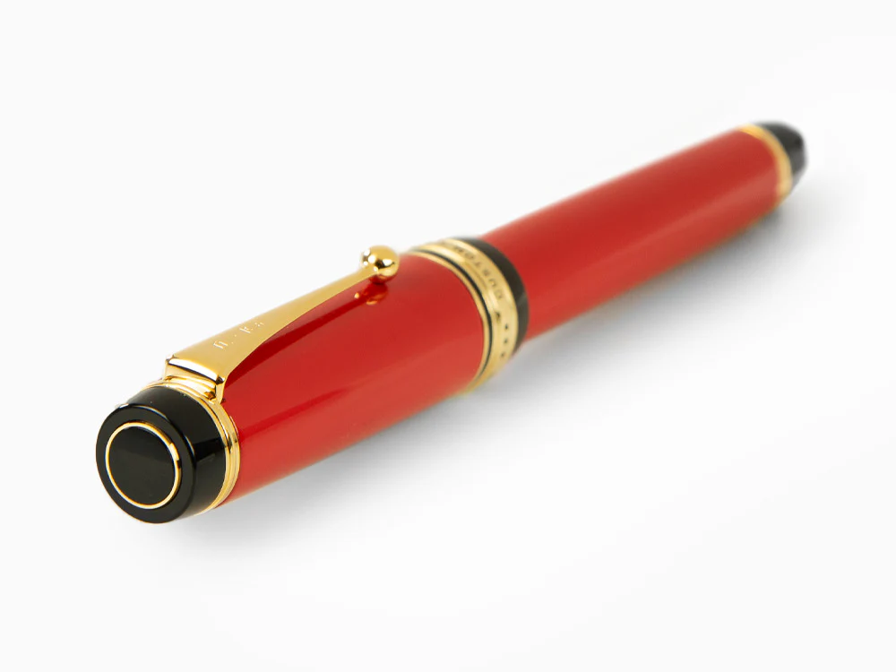 Pilot Custom Urushi Fountain Pen, Ebonite, Gold trim, Red, NPUR - Image 6