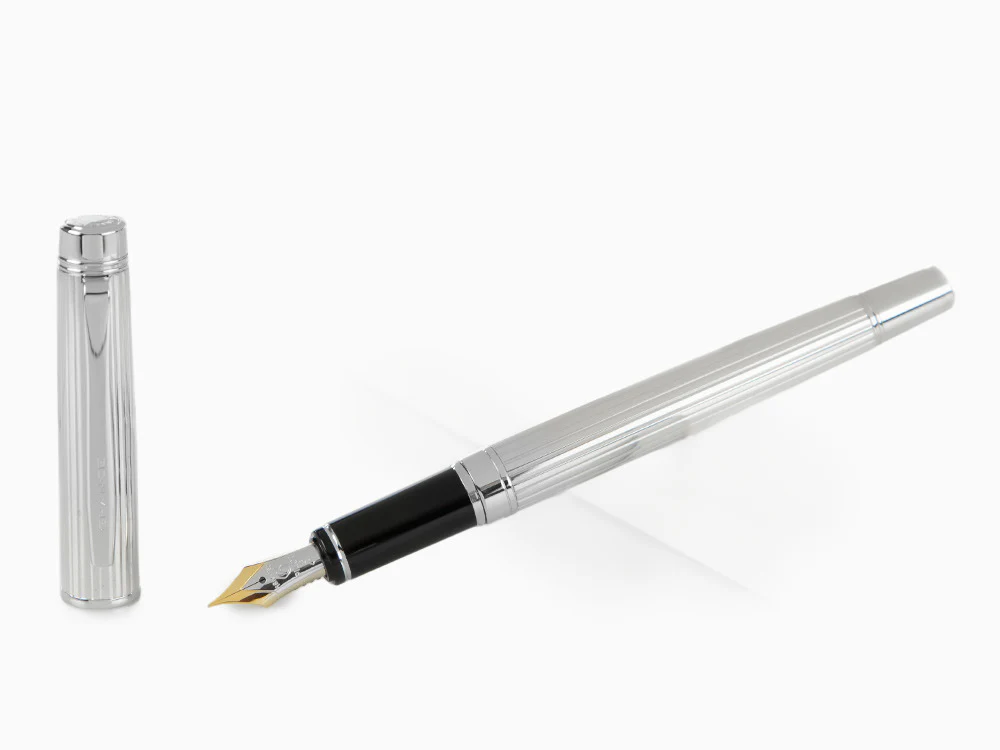 Pilot Grance Stripe Fountain Pen, Rhodium trim, Silver, FGNZ-35SS-GS - Image 2