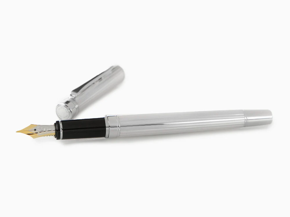 Pilot Grance Stripe Fountain Pen, Rhodium trim, Silver, FGNZ-35SS-GS - Image 7