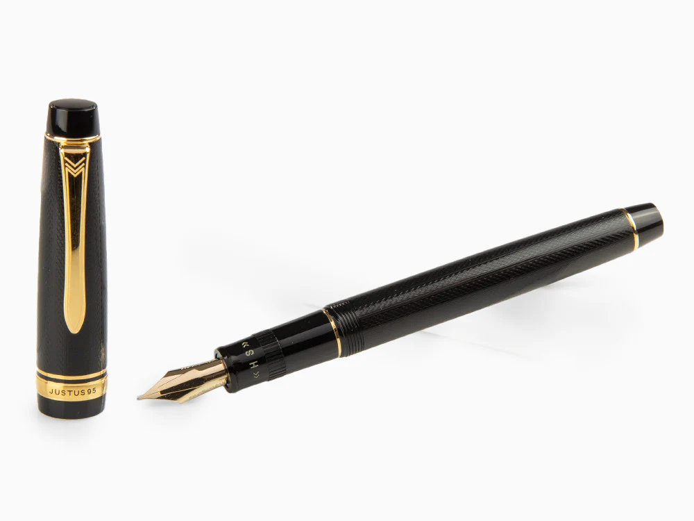 Pilot Justus 95 Fountain Pen, Resin, Gold plated, Black, FJ-3MR-NB-NT - Image 2
