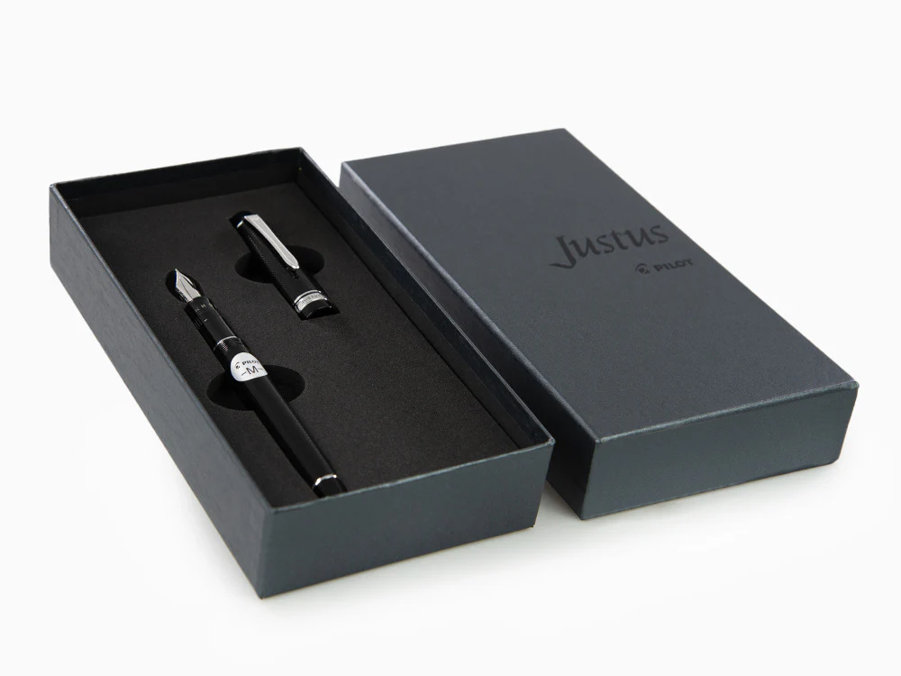 Pilot Justus 95 Fountain Pen, Resin, Rhodium trim, Black, FJ-3MRR-NB-NT - Image 10