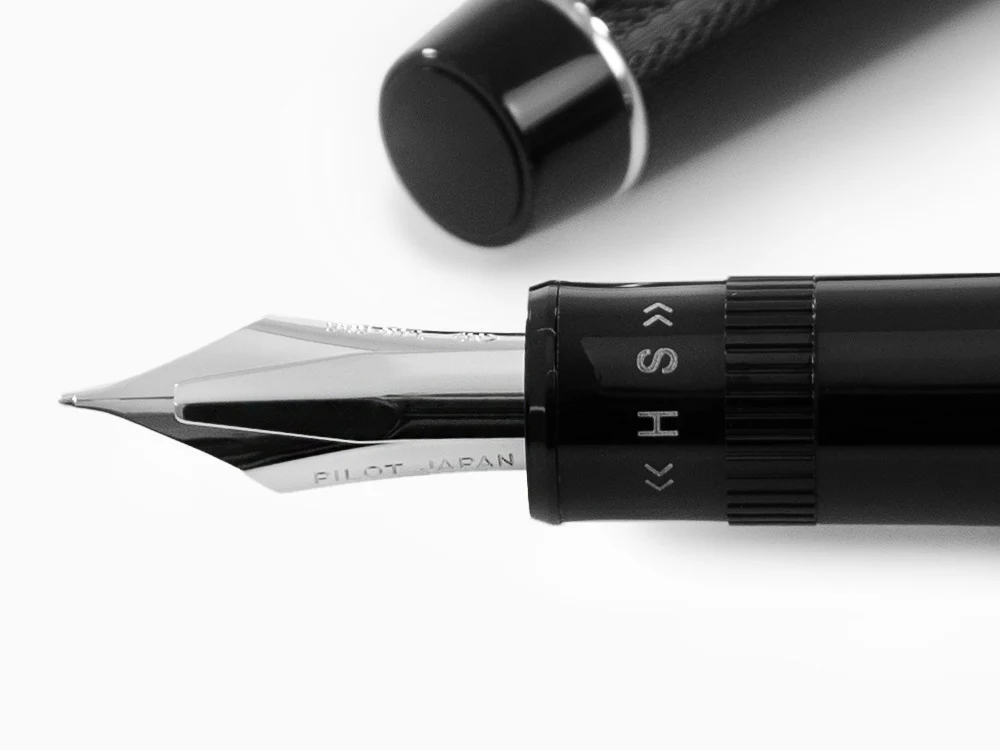 Pilot Justus 95 Fountain Pen, Resin, Rhodium trim, Black, FJ-3MRR-NB-NT - Image 5