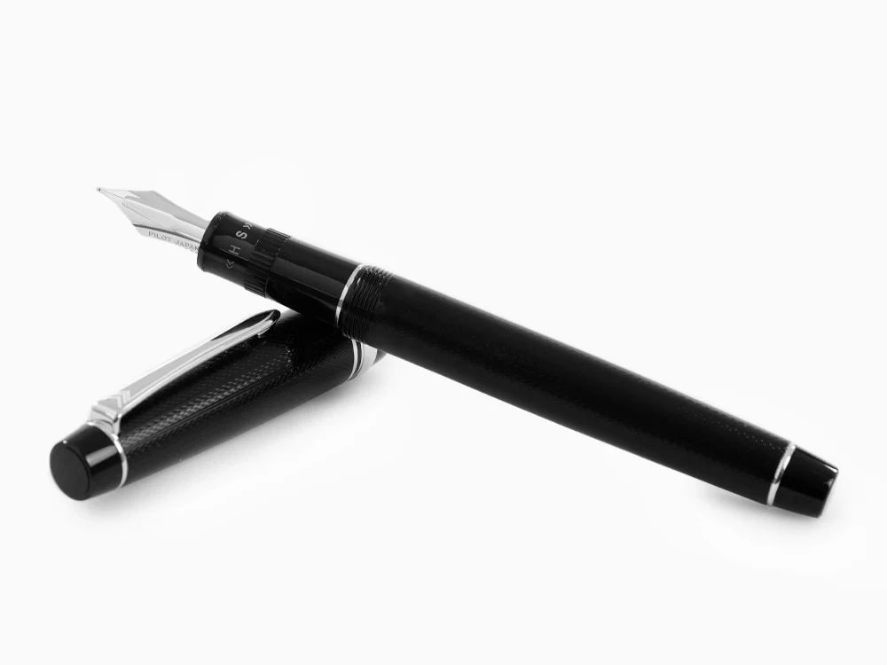 Pilot Justus 95 Fountain Pen, Resin, Rhodium trim, Black, FJ-3MRR-NB-NT - Image 7