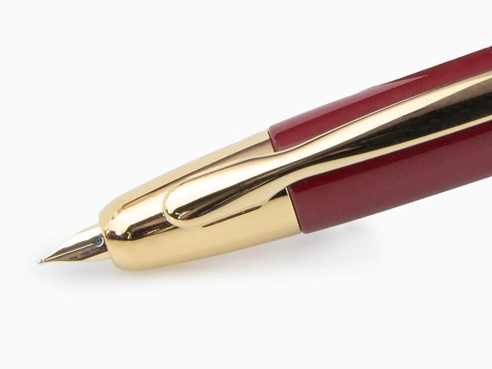 Pilot Retractable Fountain Pen, Gold, Red, "Capless" - Image 5