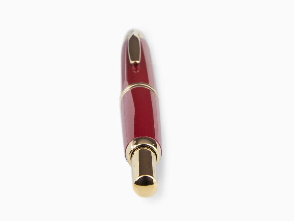 Pilot Retractable Fountain Pen, Gold, Red, "Capless" - Image 6