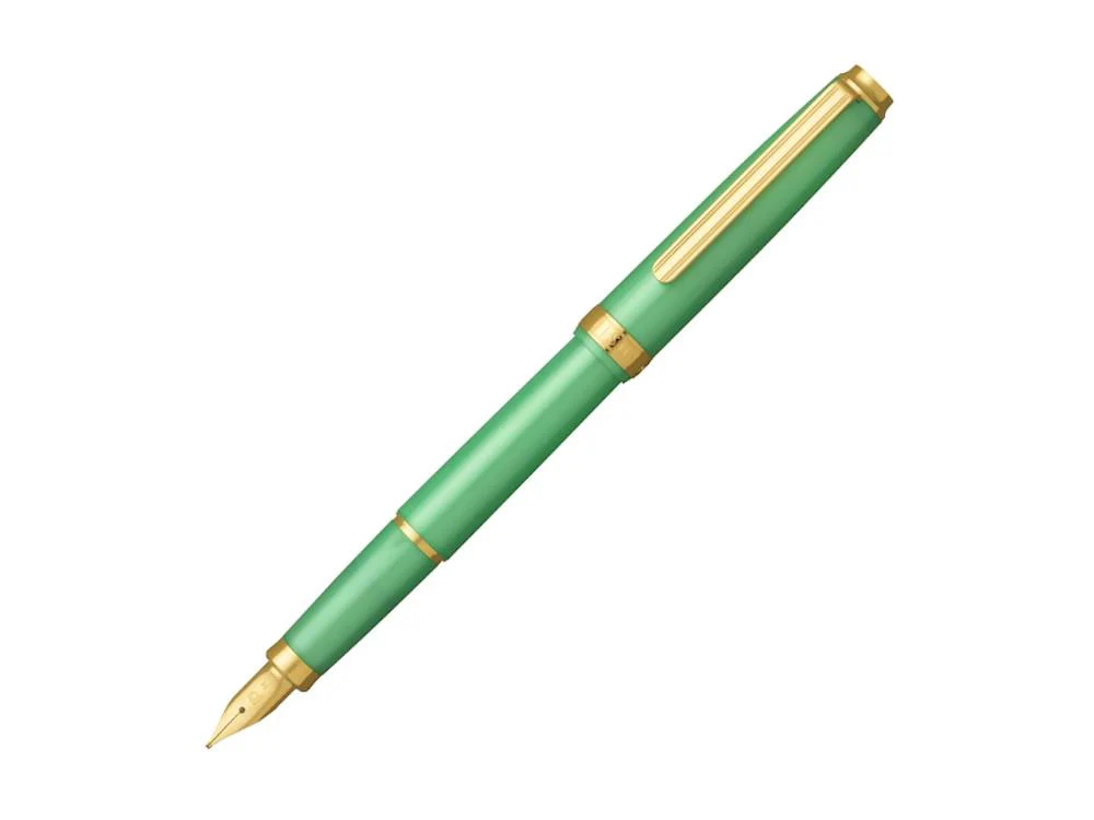 Platinum BISO Sparkle Mint Green Fountain Pen, PTL-15000-41 - Image 2