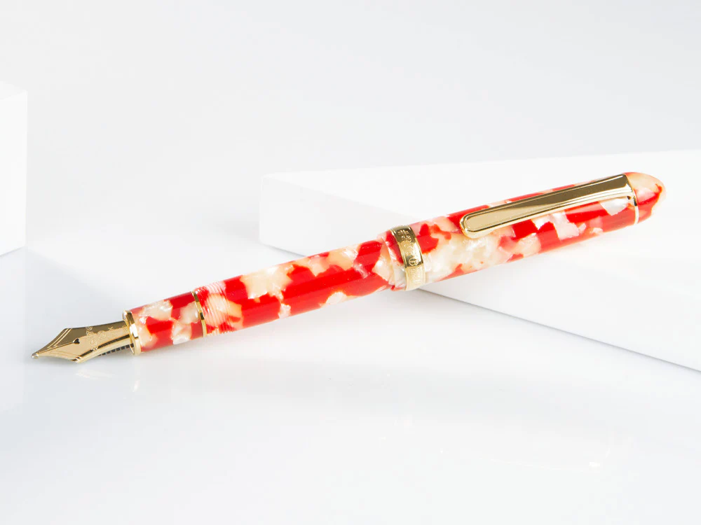Platinum Celluloid Fountain Pen  #24 Koi Gold Trims - PTB-30000S-24 - Image 3