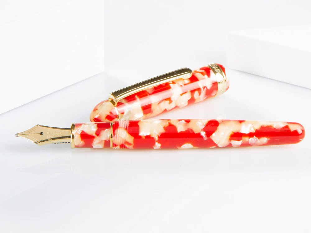 Platinum Celluloid Fountain Pen  #24 Koi Gold Trims - PTB-30000S-24 - Image 6