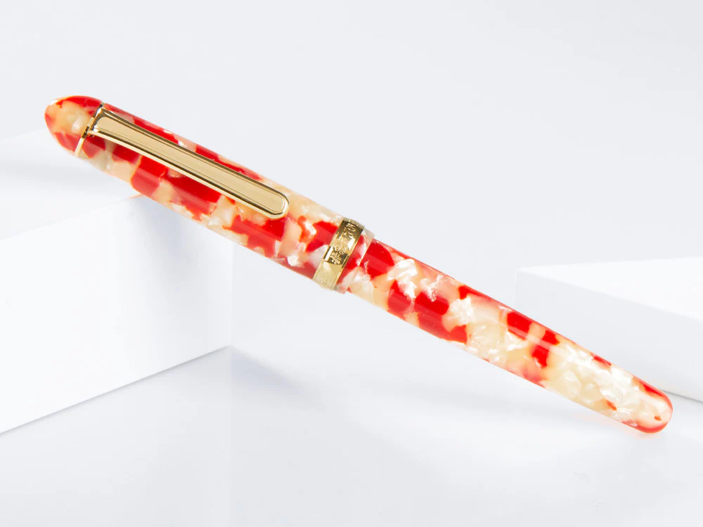 Platinum Celluloid Fountain Pen  #24 Koi Gold Trims - PTB-30000S-24 - Image 7