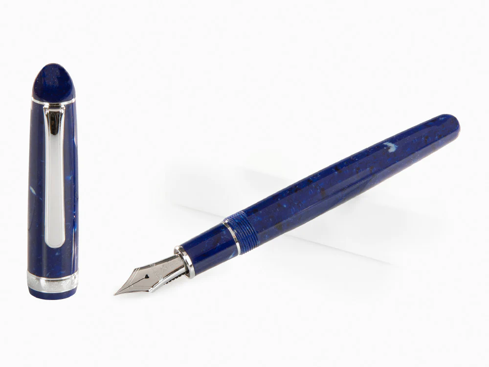 Platinum Celluloid Fountain Pen Midnight Ocean, Rhodium trim - Image 2