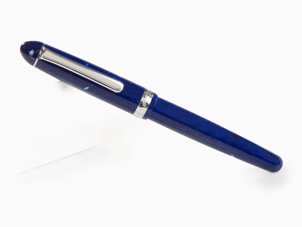 Platinum Celluloid Fountain Pen Midnight Ocean, Rhodium trim - Image 3