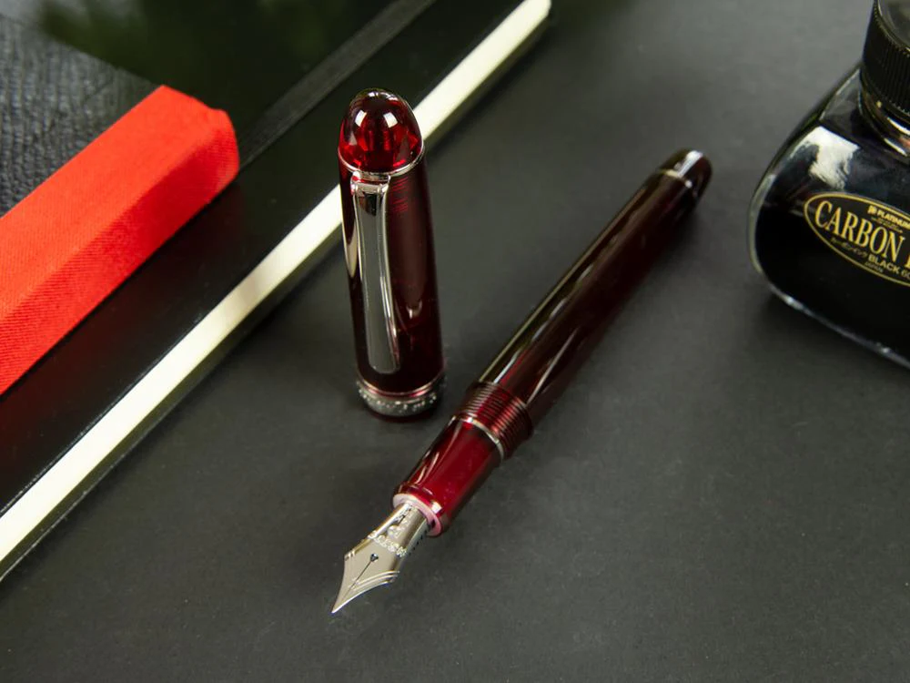 Platinum Century Bourgogne Fountain Pen, Resin, PNB-18000CR-71 - Image 3