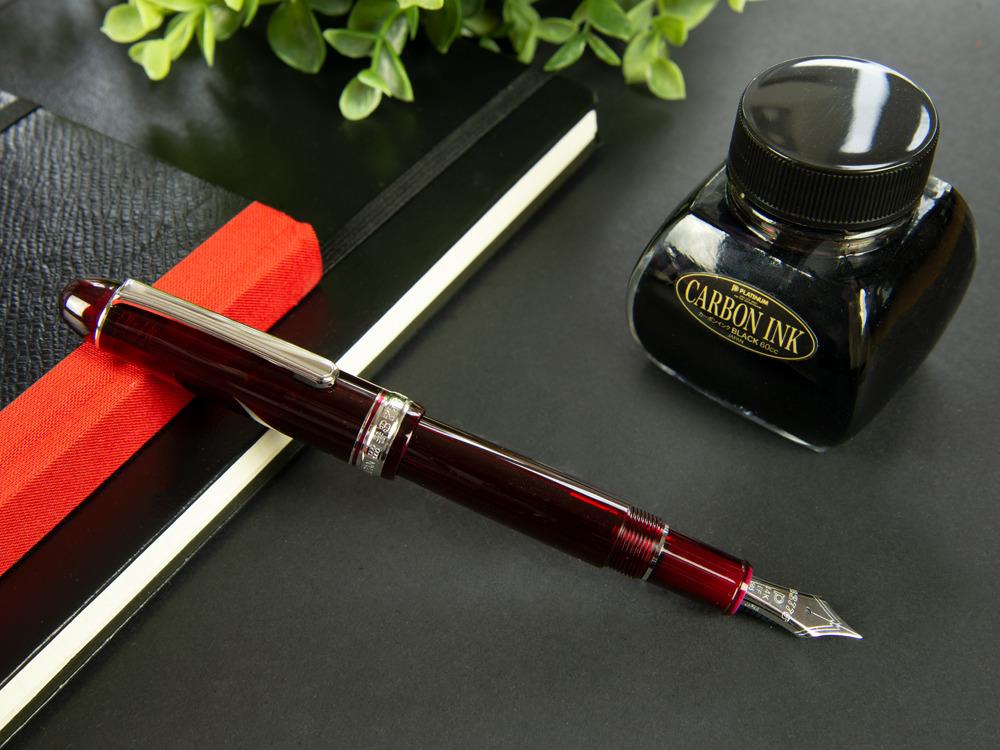 Platinum Century Bourgogne Fountain Pen, Resin, PNB-18000CR-71 - Image 5