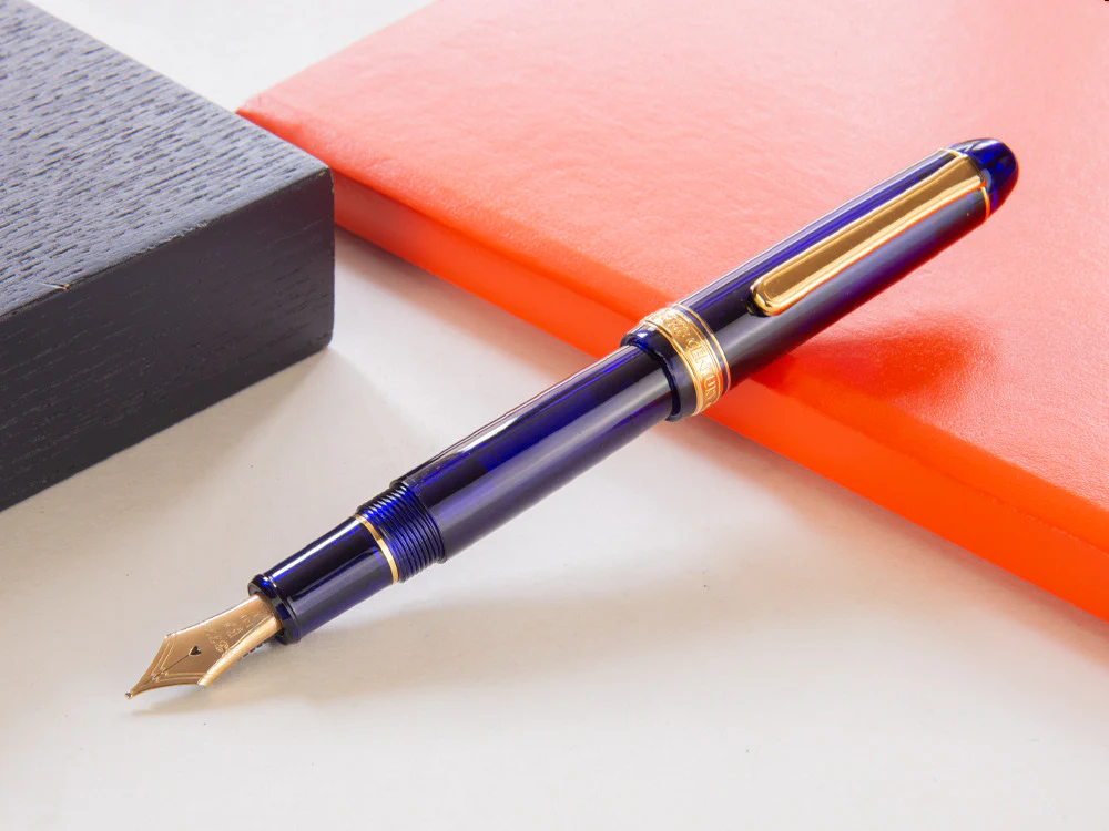 Platinum Century Chartres Blue Fountain Pen, Resin, PNB-15000A-51 - Image 2
