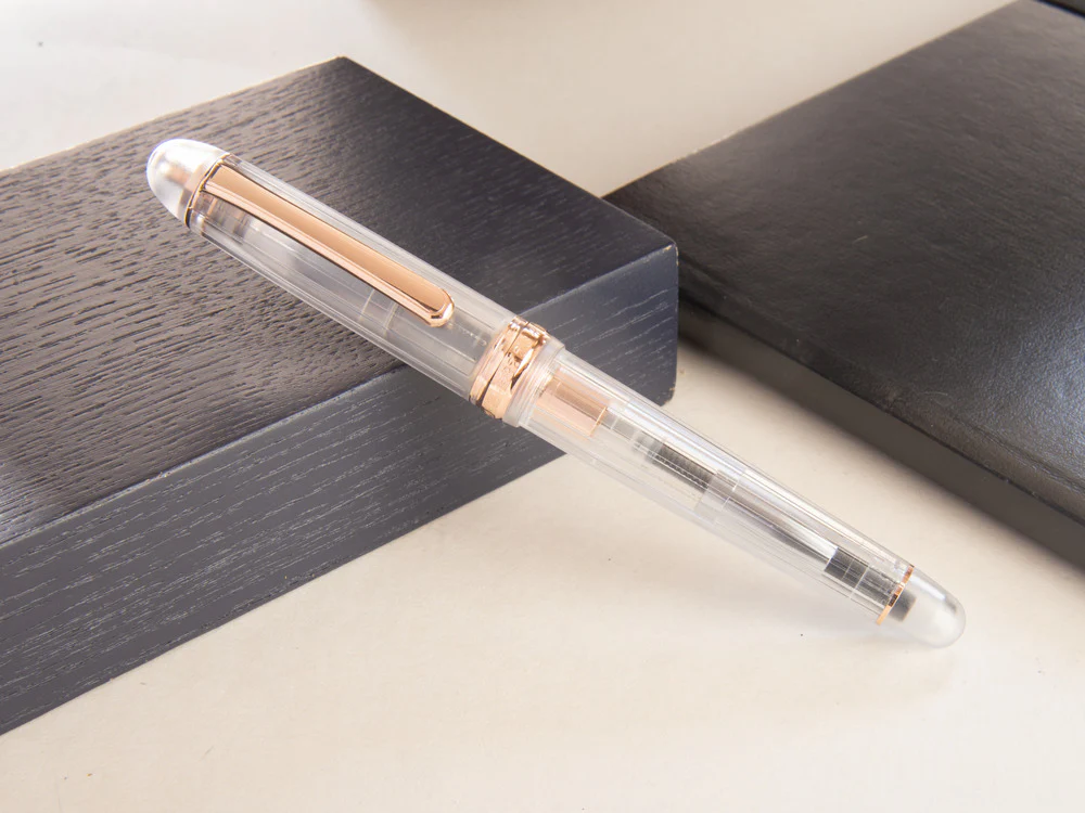 Platinum Century Fountain Pen, Resin, Rose gold trim, PNB-20000R-5 - Image 3