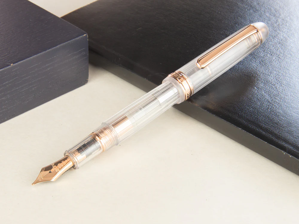 Platinum Century Fountain Pen, Resin, Rose gold trim, PNB-20000R-5 - Image 4