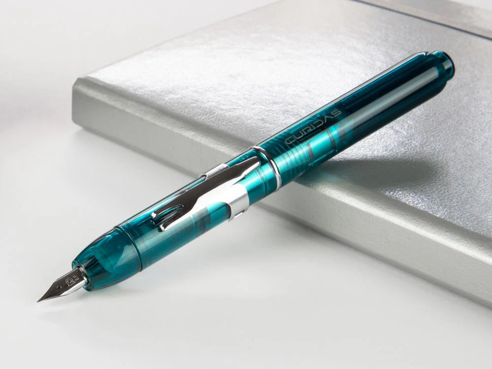 Platinum Curidas Fountain Pen, Retractable, Urban Green, PKN-7000-43 - Image 2