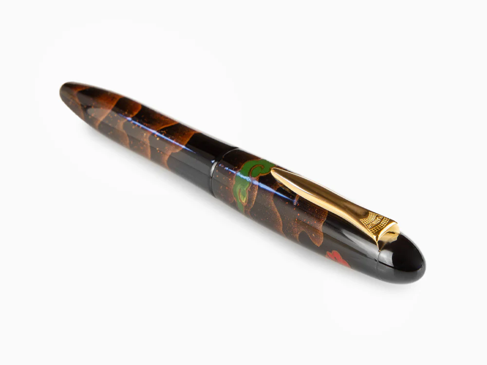 Platinum Izumo Fountain Pen, Black,Ginsen Yakumo, Maki-e - Image 6