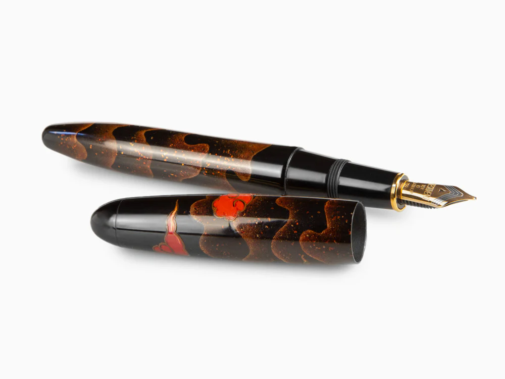 Platinum Izumo Fountain Pen, Black,Ginsen Yakumo, Maki-e - Image 7