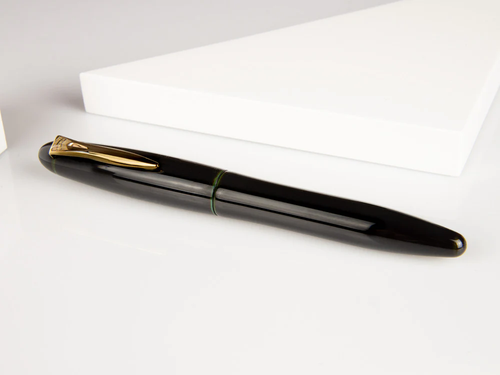 Platinum Izumo Fountain Pen, Green, Ebonite, Tamenuri PIZ-55000-27 - Image 3