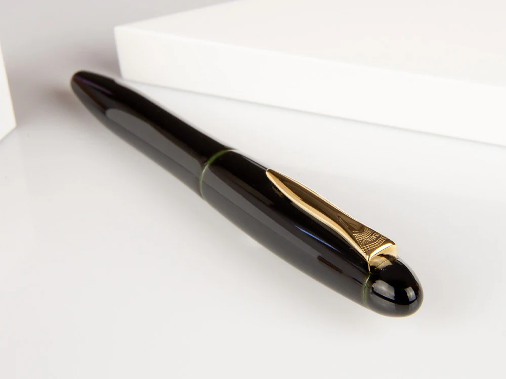 Platinum Izumo Fountain Pen, Green, Ebonite, Tamenuri PIZ-55000-27 - Image 6
