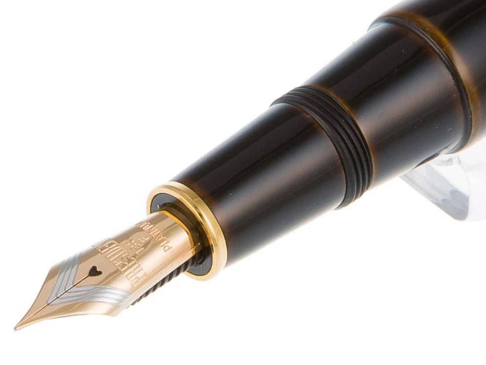 Platinum Izumo Fountain Pen, Yellow, Ebonite, Tamenuri PIZ-55000-30 - Image 6