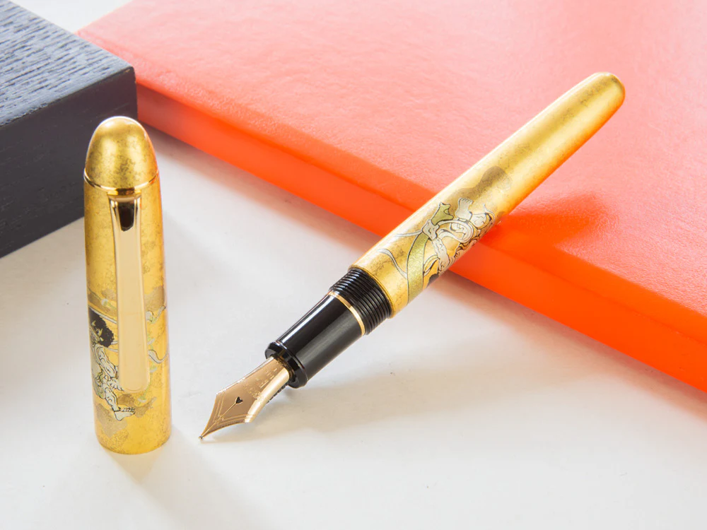 Platinum Kanazawa Maki-e Fujin Raijin Fountain Pen, PNB-35000H-3 - Image 2