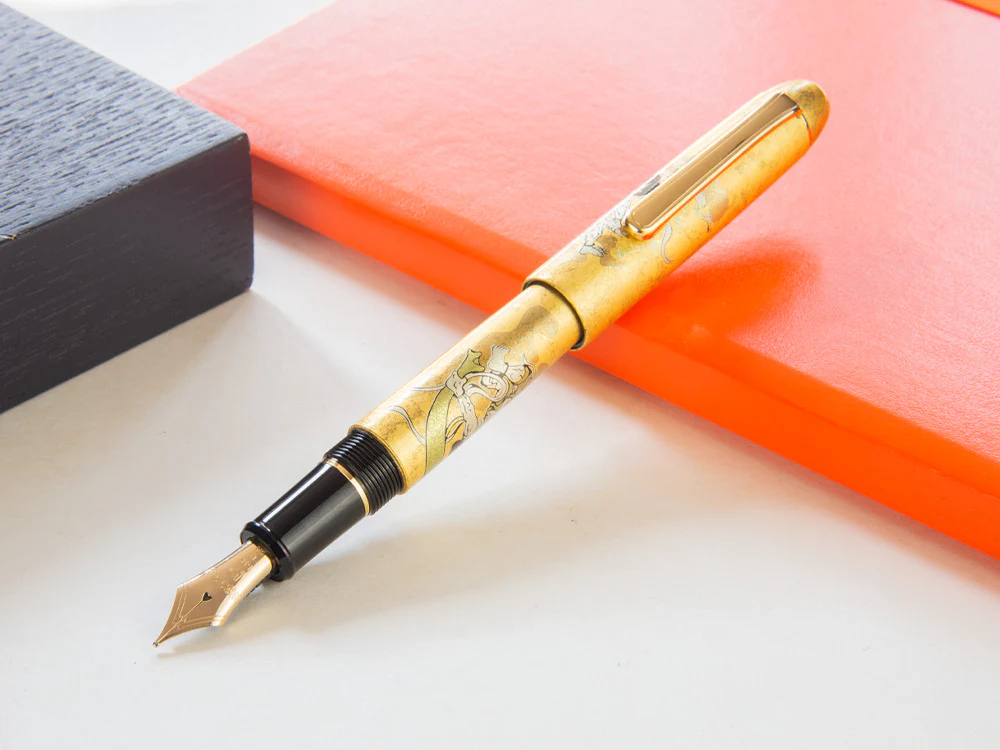 Platinum Kanazawa Maki-e Fujin Raijin Fountain Pen, PNB-35000H-3 - Image 4