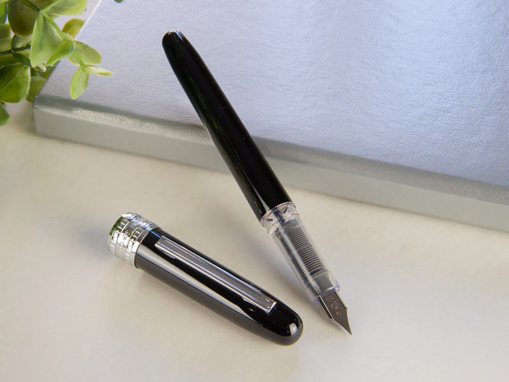 Platinum Plaisir Fountain Pen, Anodized aluminium, Black, PGB-1000-1 - Image 2