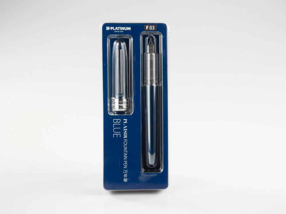 Platinum Plaisir Fountain Pen, Anodized aluminium, Blue, PGB-1000-56 - Image 2