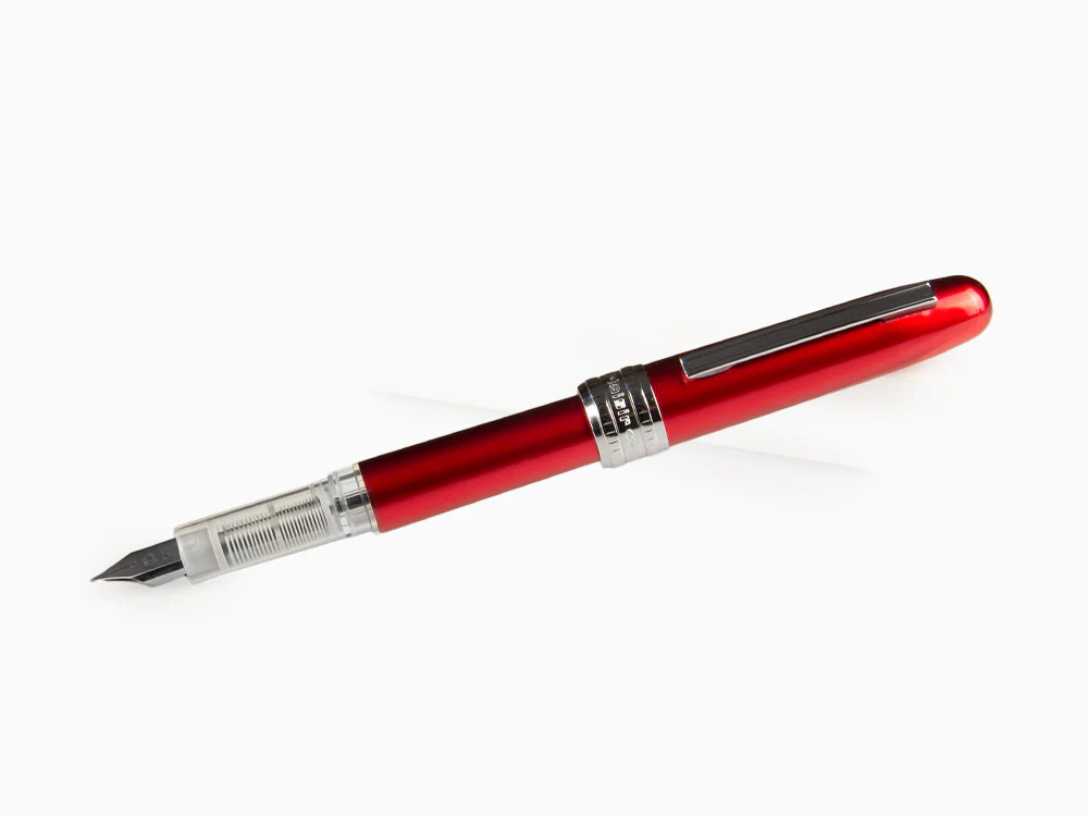 Platinum Plaisir Fountain Pen, Anodized aluminium, Red, PGB-1000-70 - Image 4