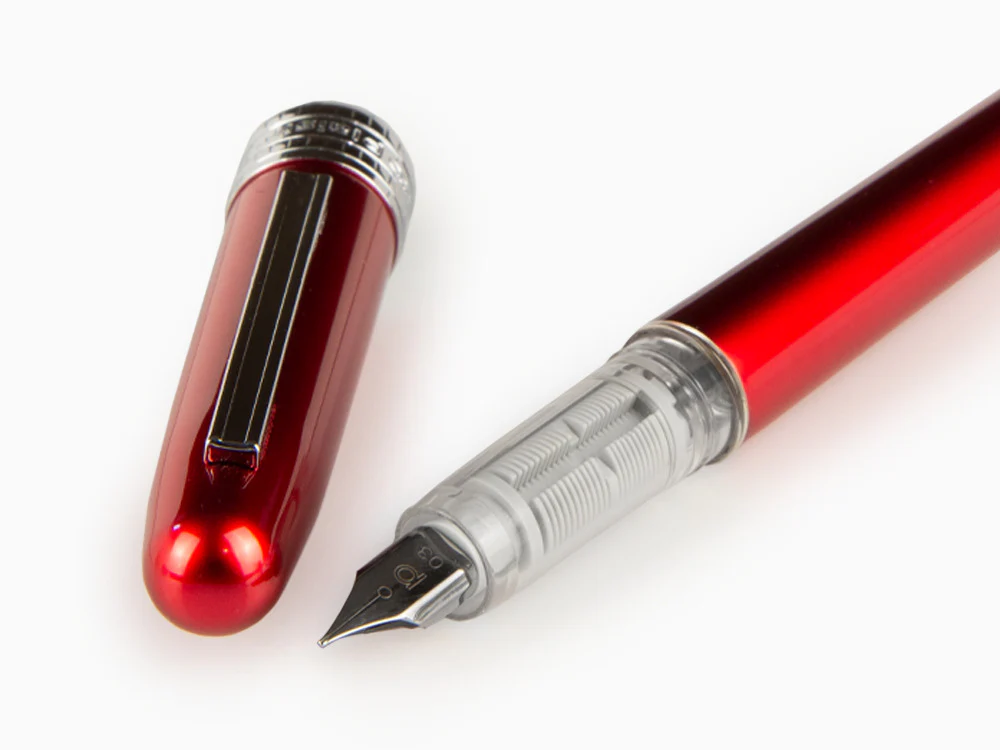 Platinum Plaisir Fountain Pen, Anodized aluminium, Red, PGB-1000-70 - Image 5