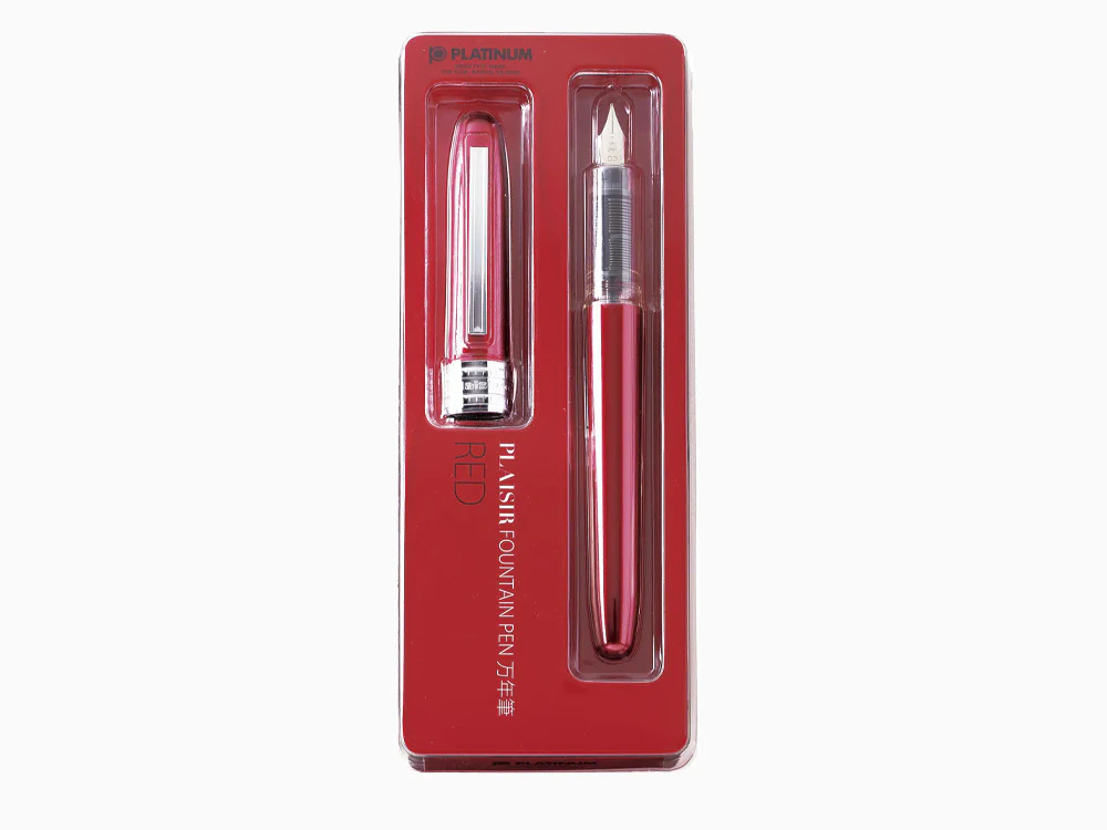 Platinum Plaisir Fountain Pen, Anodized aluminium, Red, PGB-1000-70 - Image 8