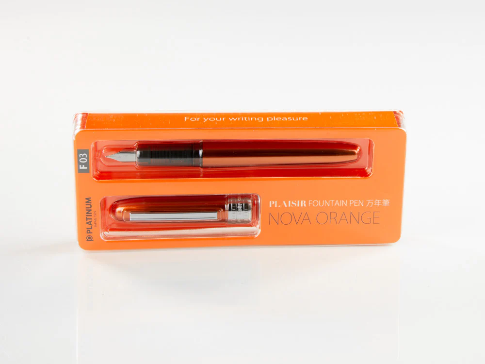 Platinum Plaisir Fountain Pen Nova Orange, Aluminium, PGB-1000-25 - Image 3