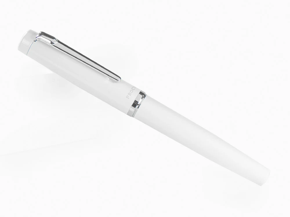 Platinum Procyon Porcelain Fountain Pen, Aluminium, White, PNS-5000-3 - Image 3