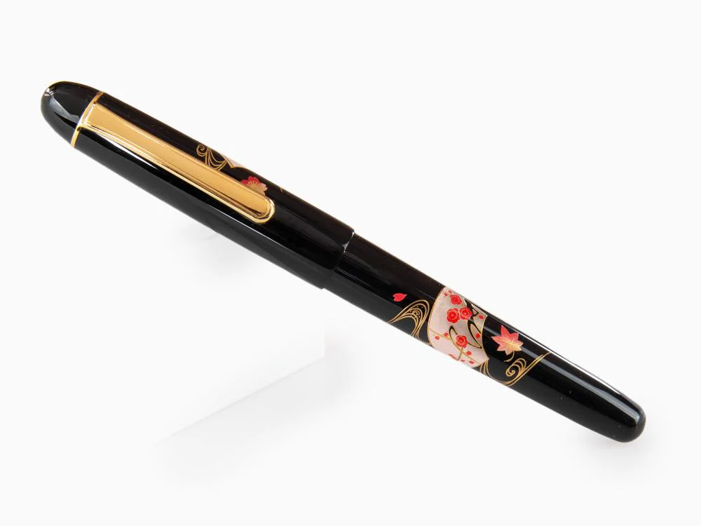 Platinum Urushi Maki-e Fountain Pen, Resin and lacquer, Senmen - Image 3